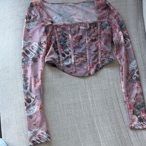 Angelic Pink Long Sleeve Women's Top